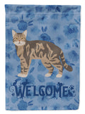 American Wirehair #1 Cat Welcome House Flag 28x40 Porch Sleeve Pole Decorative Outside Yard Banner Artwork Wall Hanging, Polyester