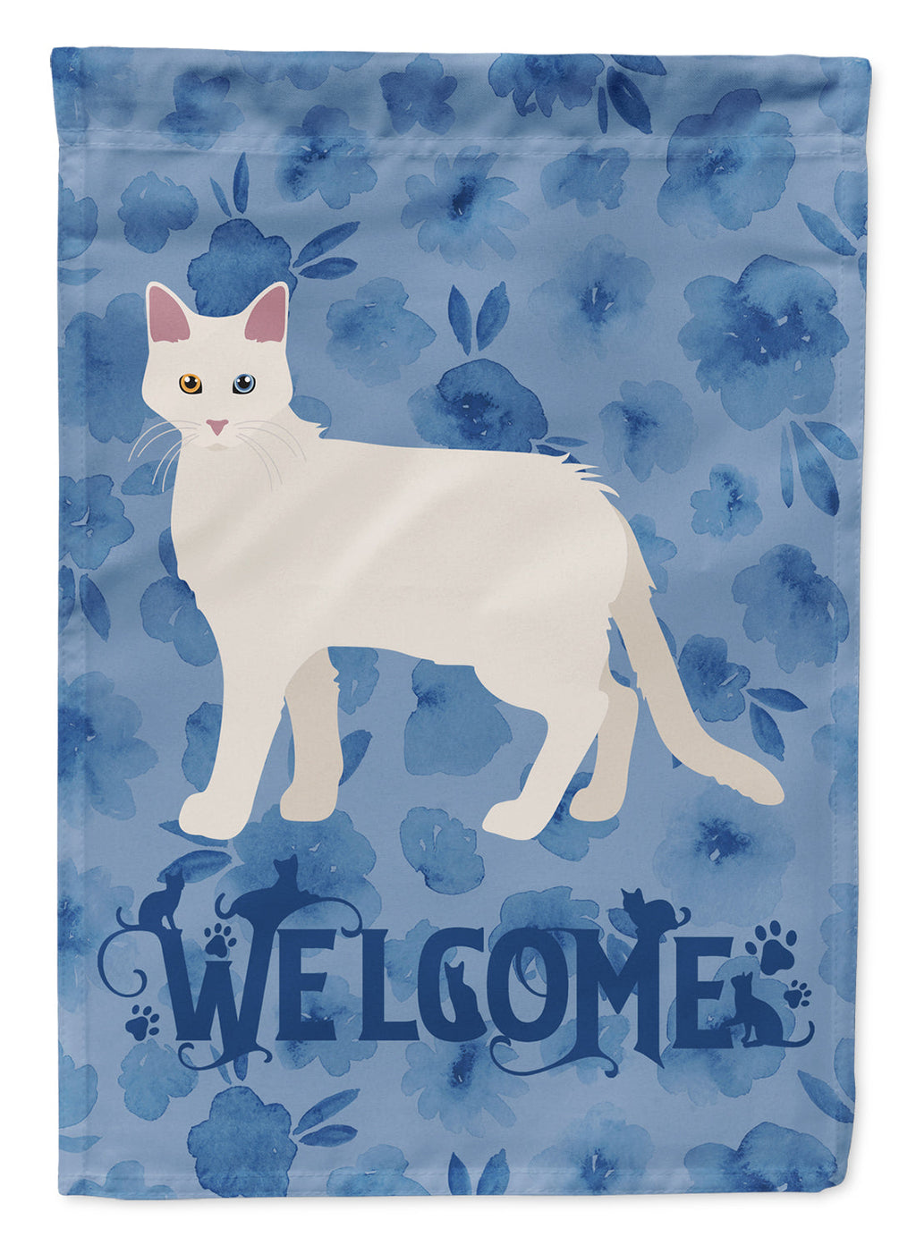 Aphrodite Giant #1 Cat Welcome House Flag 28x40 Porch Sleeve Pole Decorative Outside Yard Banner Artwork Wall Hanging, Polyester