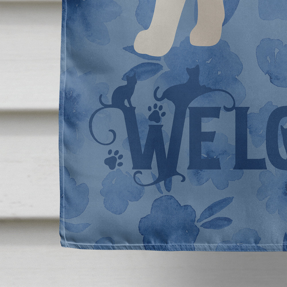 Aphrodite Giant #1 Cat Welcome House Flag 28x40 Porch Sleeve Pole Decorative Outside Yard Banner Artwork Wall Hanging, Polyester