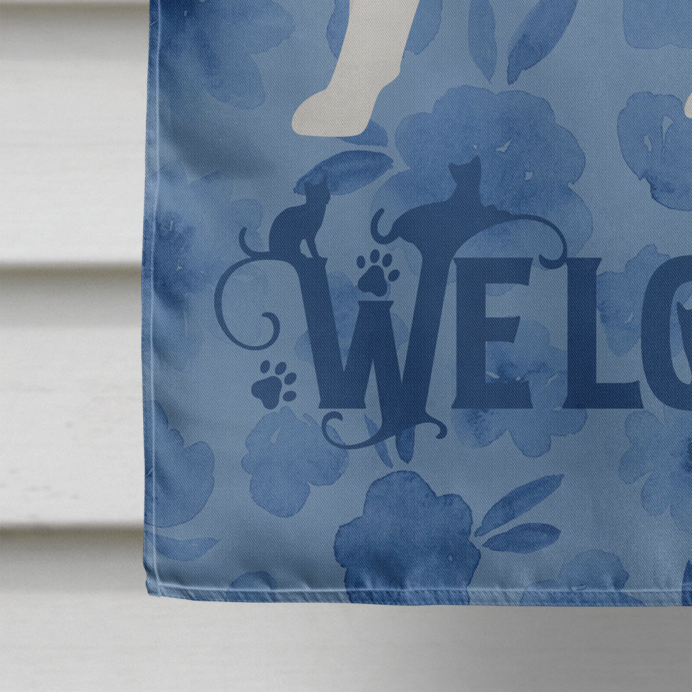 Arabian Mau Cat Welcome House Flag 28x40 Porch Sleeve Pole Decorative Outside Yard Banner Artwork Wall Hanging, Polyester