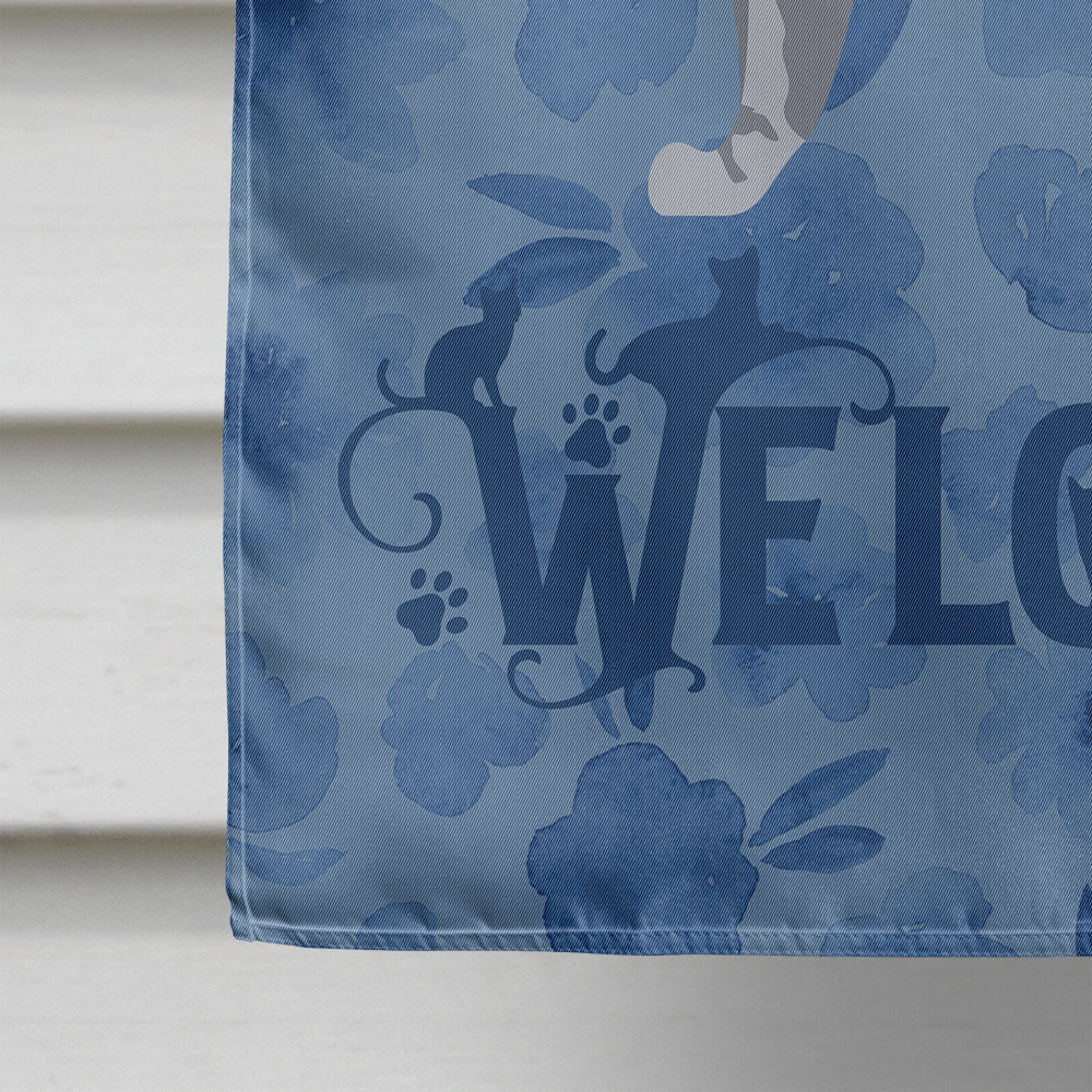 Australian Mist #2 Cat Welcome House Flag 28x40 Porch Sleeve Pole Decorative Outside Yard Banner Artwork Wall Hanging, Polyester