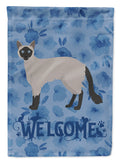 Balinese #1 Cat Welcome House Flag 28x40 Porch Sleeve Pole Decorative Outside Yard Banner Artwork Wall Hanging, Polyester