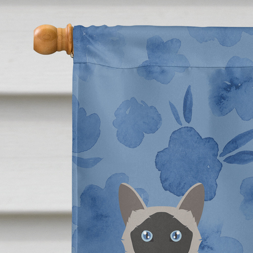 Balinese #1 Cat Welcome House Flag 28x40 Porch Sleeve Pole Decorative Outside Yard Banner Artwork Wall Hanging, Polyester