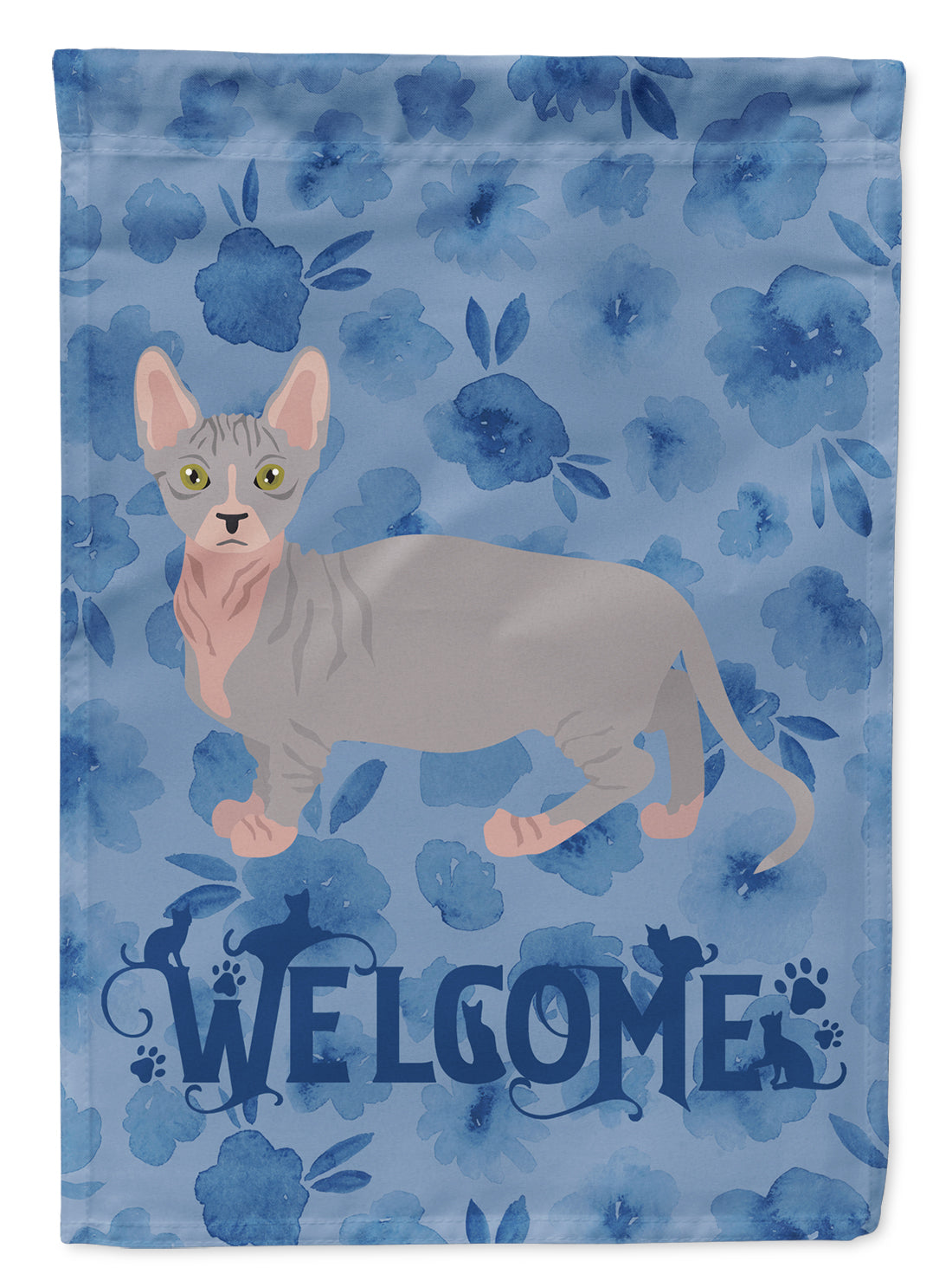 Bambino #1 Cat Welcome House Flag 28x40 Porch Sleeve Pole Decorative Outside Yard Banner Artwork Wall Hanging, Polyester