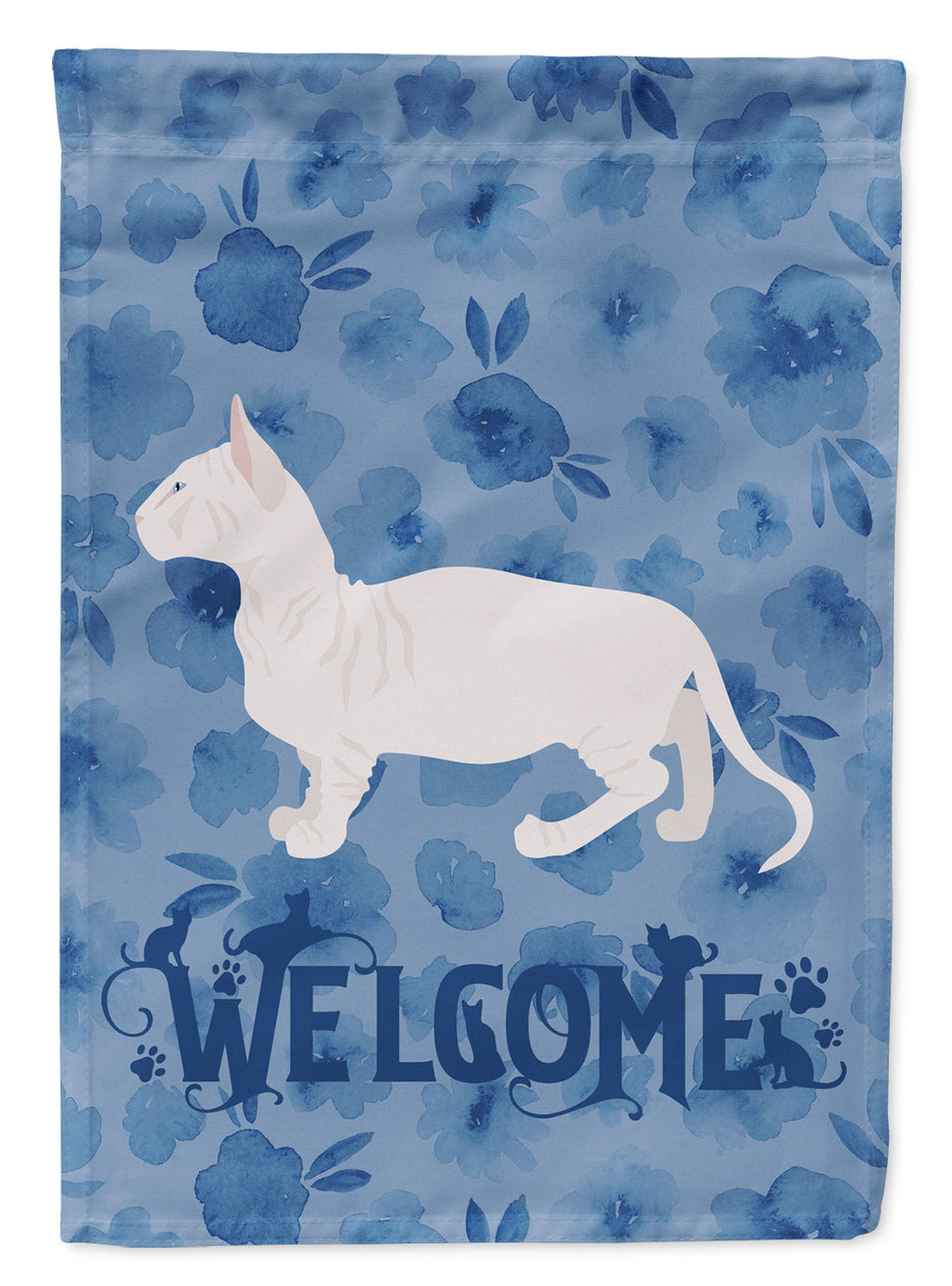 Bambino #2 Cat Welcome House Flag 28x40 Porch Sleeve Pole Decorative Outside Yard Banner Artwork Wall Hanging, Polyester