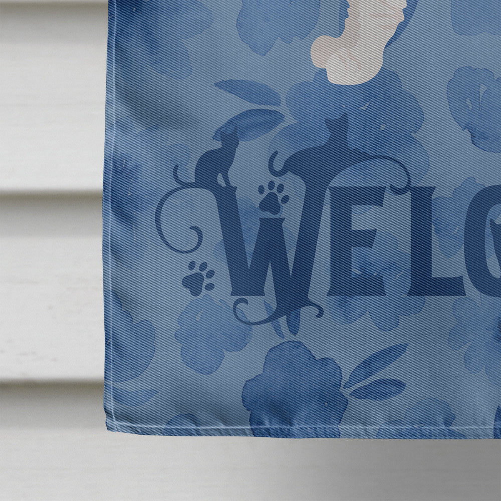 Bambino #2 Cat Welcome House Flag 28x40 Porch Sleeve Pole Decorative Outside Yard Banner Artwork Wall Hanging, Polyester