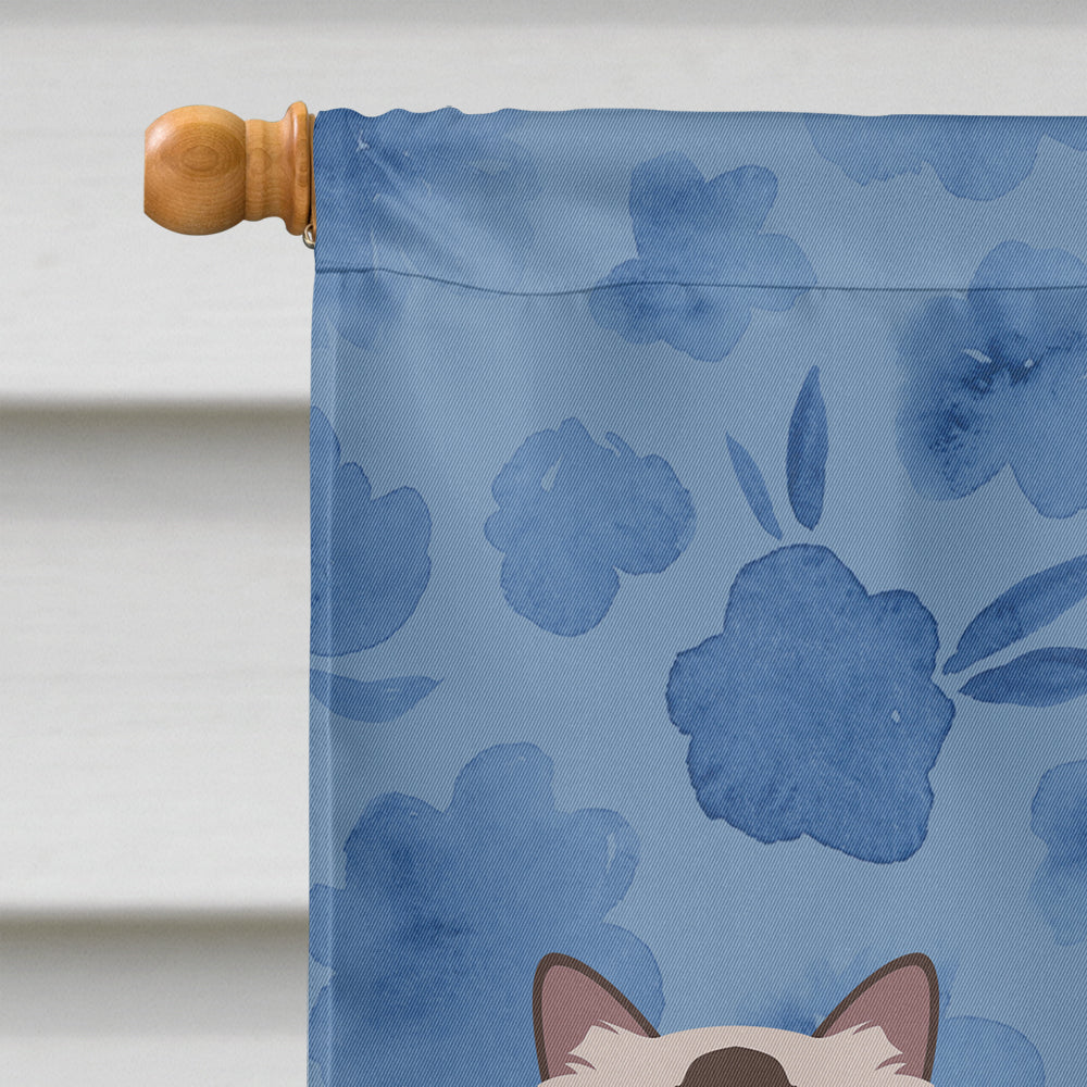 Birman Cat Welcome House Flag 28x40 Porch Sleeve Pole Decorative Outside Yard Banner Artwork Wall Hanging, Polyester