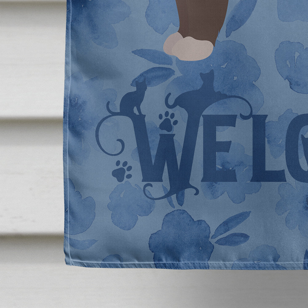 Birman Cat Welcome House Flag 28x40 Porch Sleeve Pole Decorative Outside Yard Banner Artwork Wall Hanging, Polyester