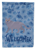 British Shorthair #1 Cat Welcome House Flag 28x40 Porch Sleeve Pole Decorative Outside Yard Banner Artwork Wall Hanging, Polyester