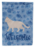 British Shorthair #2 Cat Welcome House Flag 28x40 Porch Sleeve Pole Decorative Outside Yard Banner Artwork Wall Hanging, Polyester