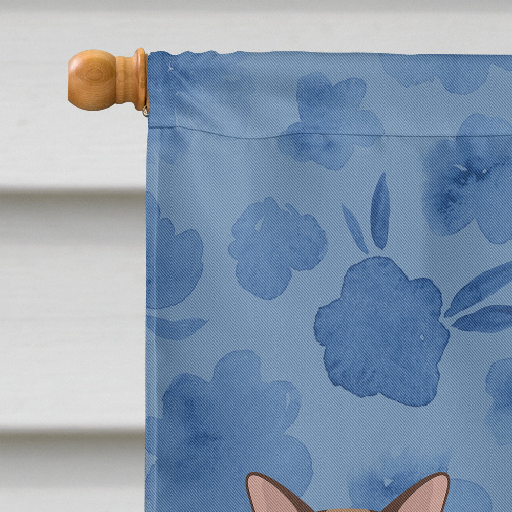 Burmese Cat Welcome House Flag 28x40 Porch Sleeve Pole Decorative Outside Yard Banner Artwork Wall Hanging, Polyester