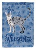 California Spangled #1 Cat Welcome House Flag 28x40 Porch Sleeve Pole Decorative Outside Yard Banner Artwork Wall Hanging, Polyester