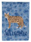 California Spangled #2 Cat Welcome House Flag 28x40 Porch Sleeve Pole Decorative Outside Yard Banner Artwork Wall Hanging, Polyester