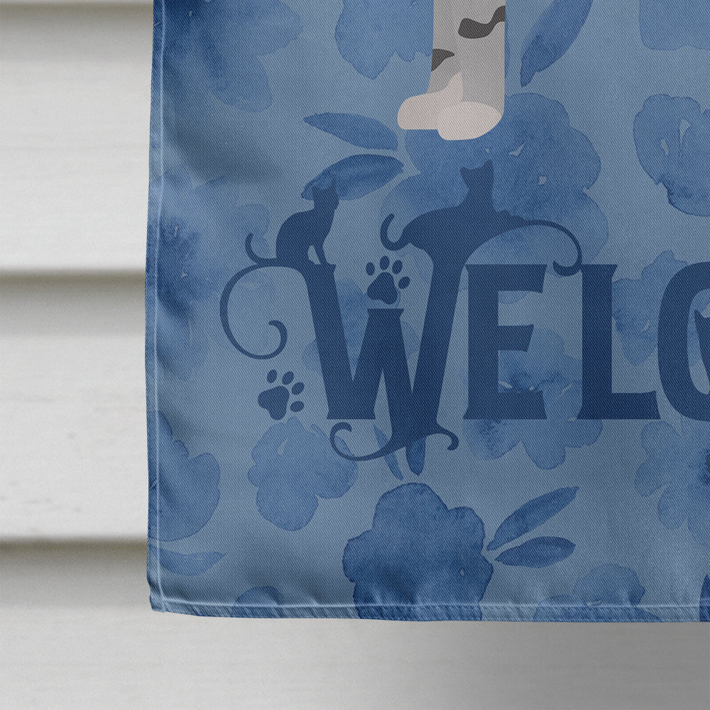 Cheetoh #2 Cat Welcome House Flag 28x40 Porch Sleeve Pole Decorative Outside Yard Banner Artwork Wall Hanging, Polyester