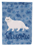 Chinchilla Persian Longhair Cat Welcome House Flag 28x40 Porch Sleeve Pole Decorative Outside Yard Banner Artwork Wall Hanging, Polyester