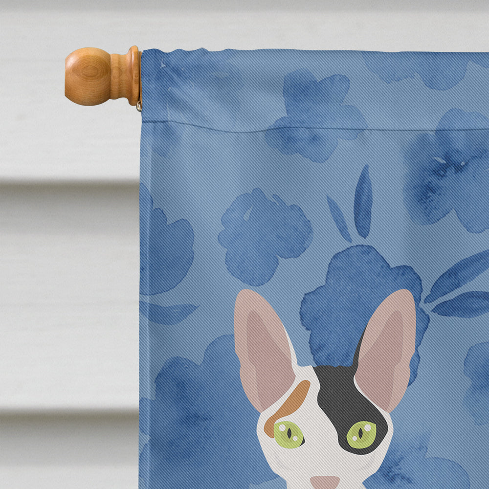 Cornish Rex Cat Welcome House Flag 28x40 Porch Sleeve Pole Decorative Outside Yard Banner Artwork Wall Hanging, Polyester