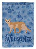 Devon Rex #3 Cat Welcome House Flag 28x40 Porch Sleeve Pole Decorative Outside Yard Banner Artwork Wall Hanging, Polyester