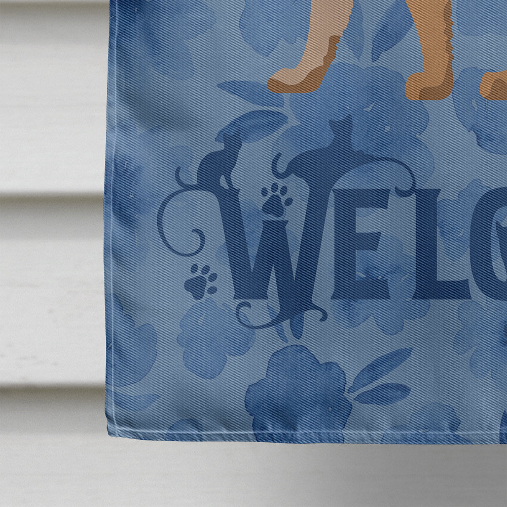 Devon Rex #3 Cat Welcome House Flag 28x40 Porch Sleeve Pole Decorative Outside Yard Banner Artwork Wall Hanging, Polyester