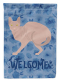 Don Sphynx #3 Cat Welcome House Flag 28x40 Porch Sleeve Pole Decorative Outside Yard Banner Artwork Wall Hanging, Polyester