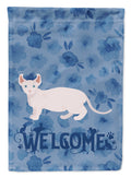 Dwelf #3 Cat Welcome House Flag 28x40 Porch Sleeve Pole Decorative Outside Yard Banner Artwork Wall Hanging, Polyester