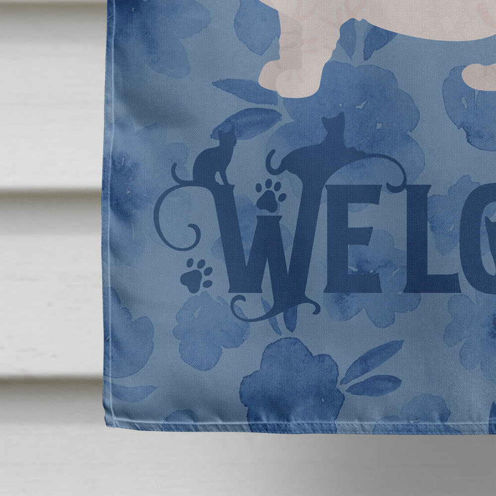 Dwelf #3 Cat Welcome House Flag 28x40 Porch Sleeve Pole Decorative Outside Yard Banner Artwork Wall Hanging, Polyester