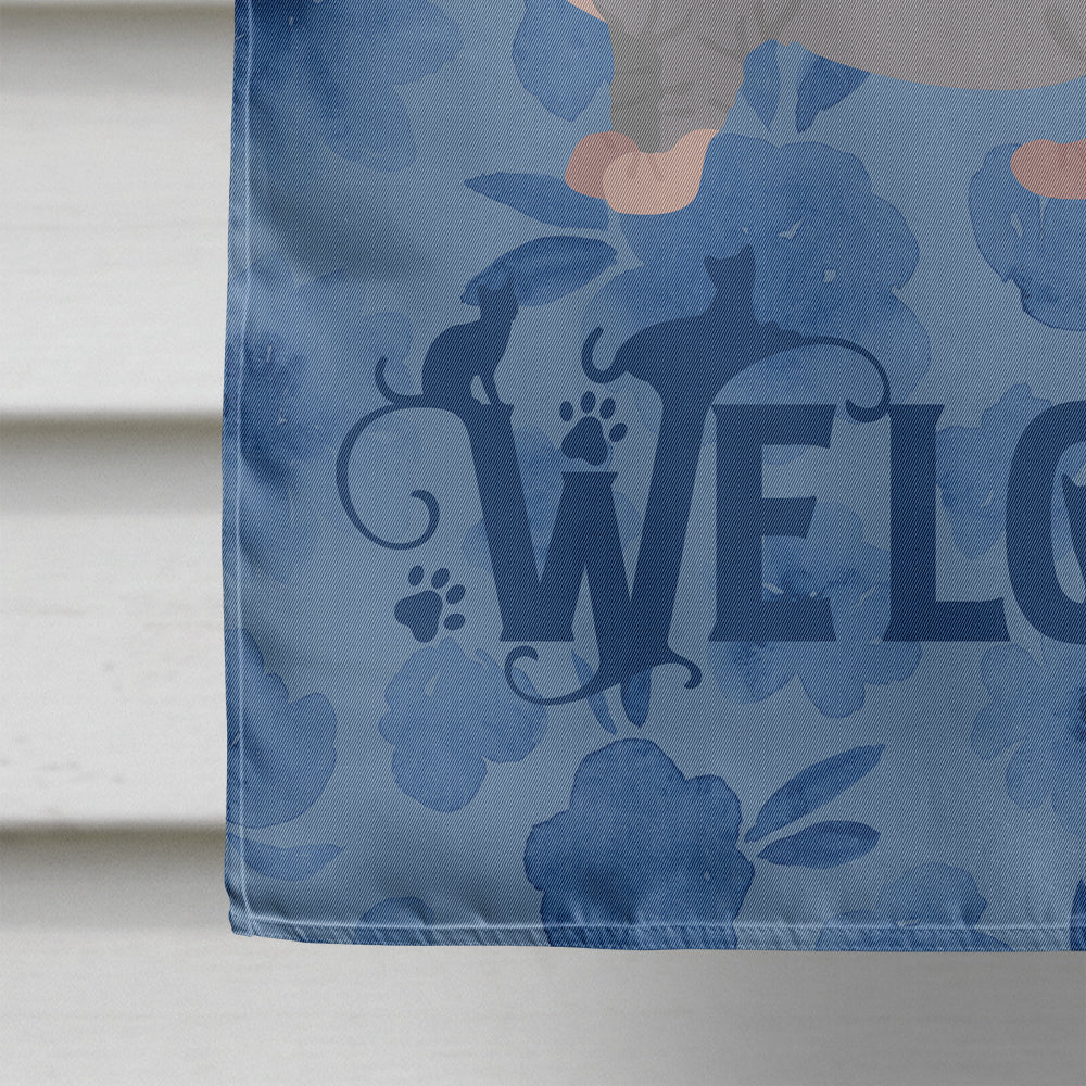 Dwelf #4 Cat Welcome House Flag 28x40 Porch Sleeve Pole Decorative Outside Yard Banner Artwork Wall Hanging, Polyester
