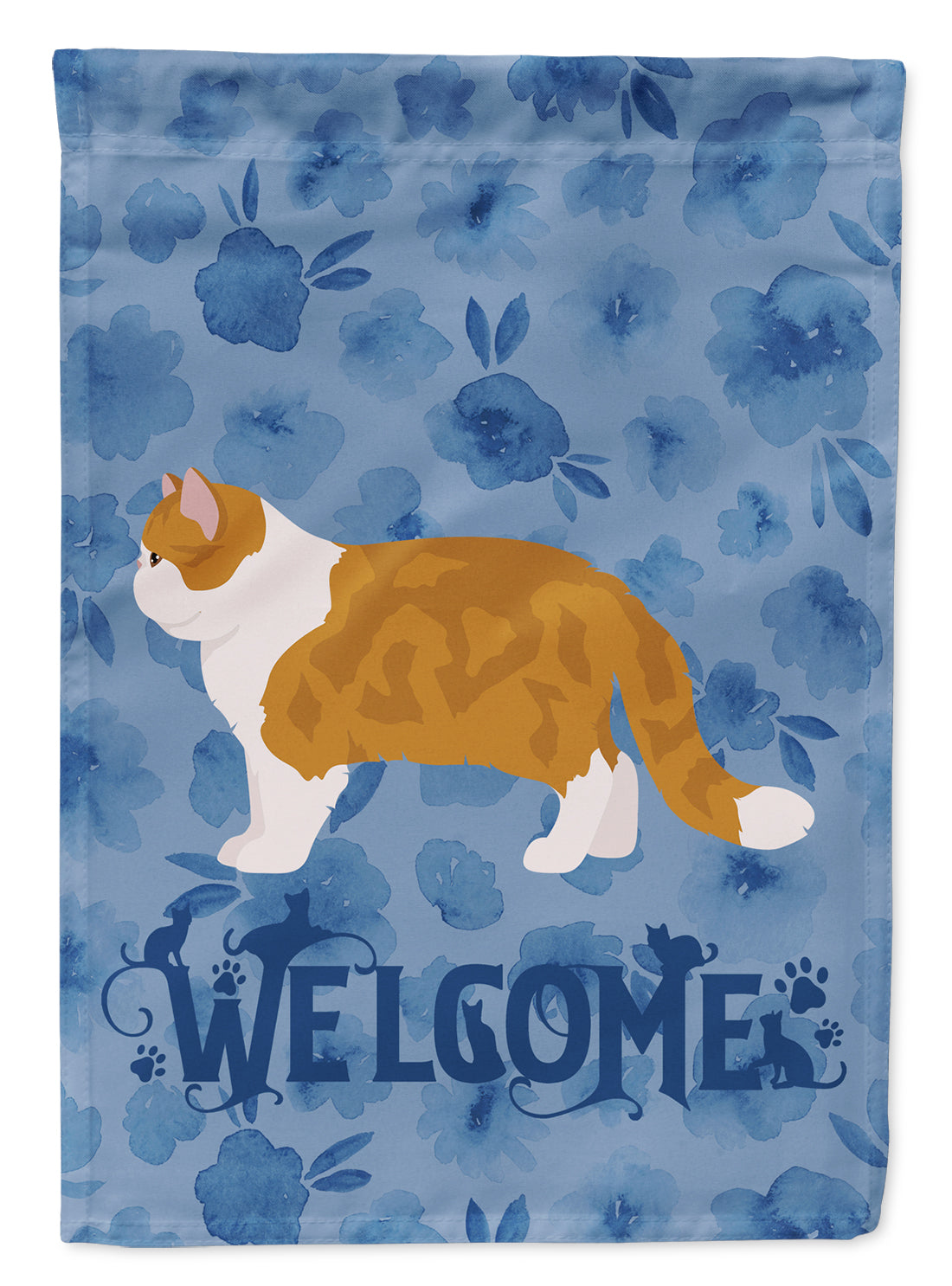 Exotic Shorthair #1 Cat Welcome House Flag 28x40 Porch Sleeve Pole Decorative Outside Yard Banner Artwork Wall Hanging, Polyester