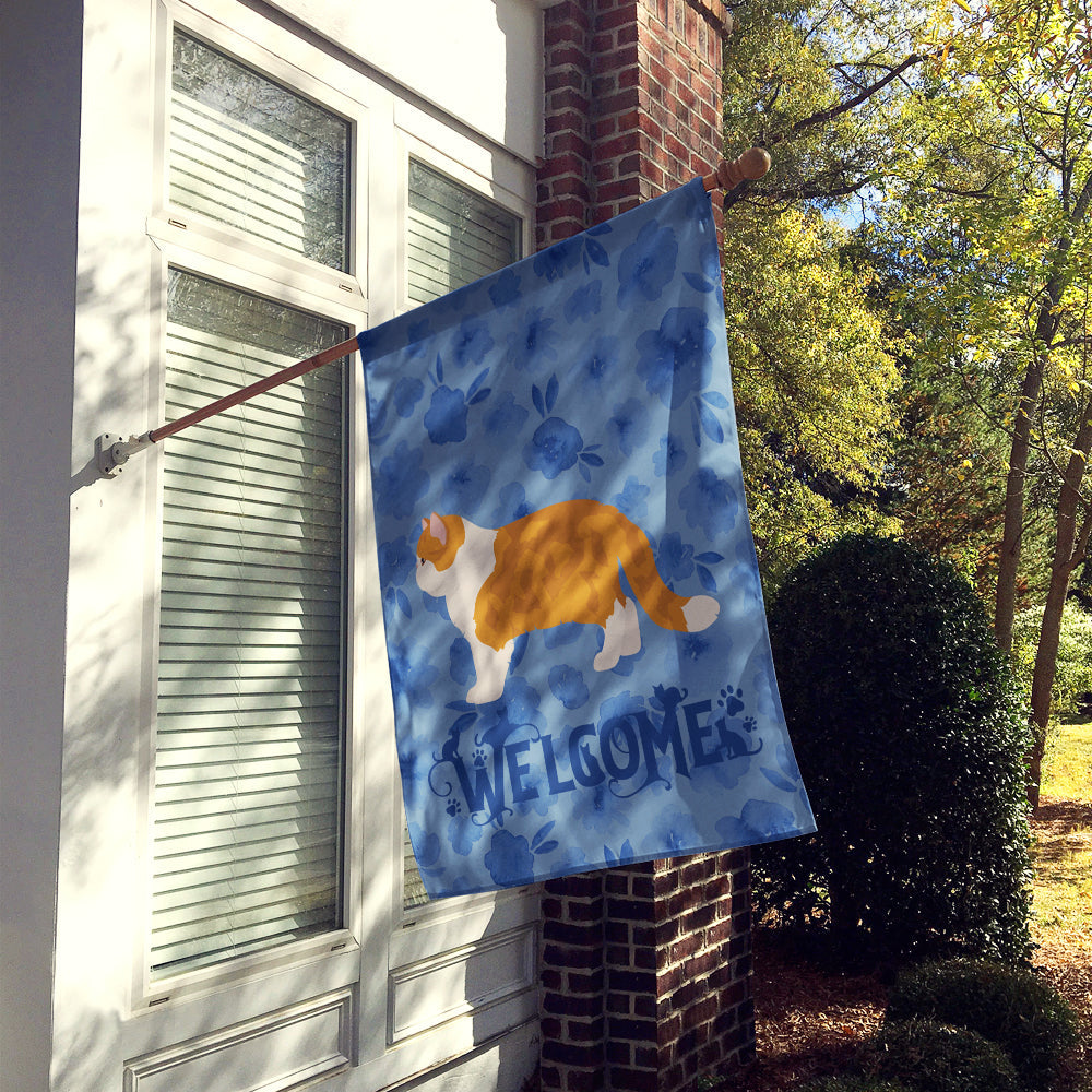 Exotic Shorthair #1 Cat Welcome House Flag 28x40 Porch Sleeve Pole Decorative Outside Yard Banner Artwork Wall Hanging, Polyester