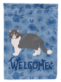 Exotic Shorthair #2 Cat Welcome House Flag 28x40 Porch Sleeve Pole Decorative Outside Yard Banner Artwork Wall Hanging, Polyester