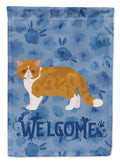 Exotic Shorthair #3 Cat Welcome House Flag 28x40 Porch Sleeve Pole Decorative Outside Yard Banner Artwork Wall Hanging, Polyester
