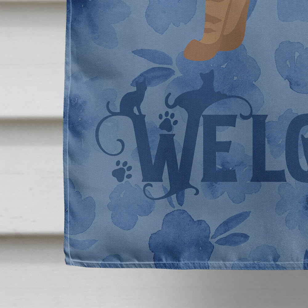 Highlander Lynx #1 Cat Welcome House Flag 28x40 Porch Sleeve Pole Decorative Outside Yard Banner Artwork Wall Hanging, Polyester