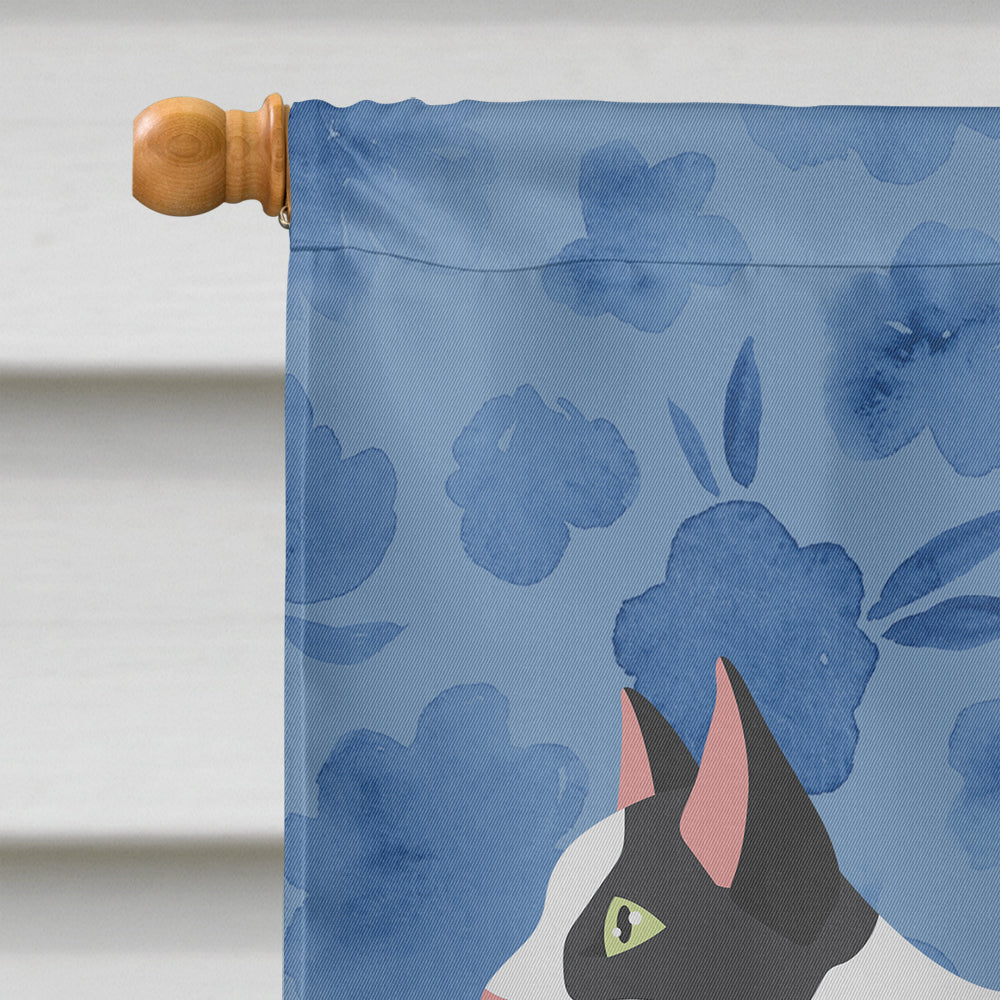 Japanese Bobtail Cat Welcome House Flag 28x40 Porch Sleeve Pole Decorative Outside Yard Banner Artwork Wall Hanging, Polyester