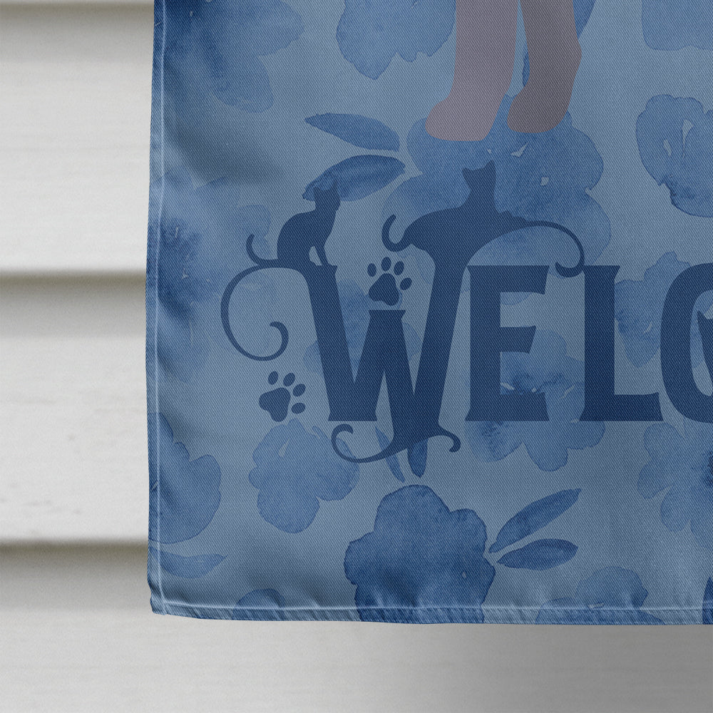 Korat #1 Cat Welcome House Flag 28x40 Porch Sleeve Pole Decorative Outside Yard Banner Artwork Wall Hanging, Polyester