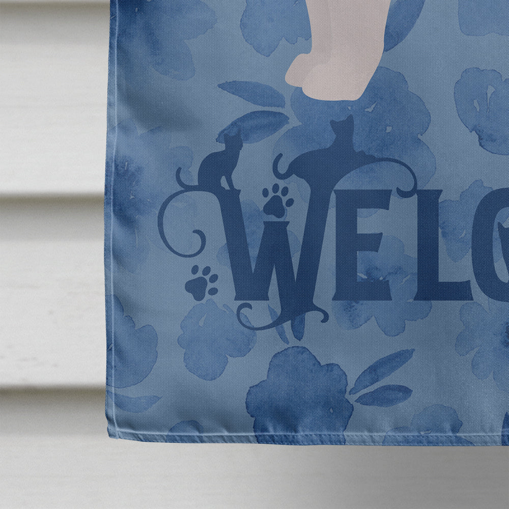 Kurilian Bobtail #2 Cat Welcome House Flag 28x40 Porch Sleeve Pole Decorative Outside Yard Banner Artwork Wall Hanging, Polyester
