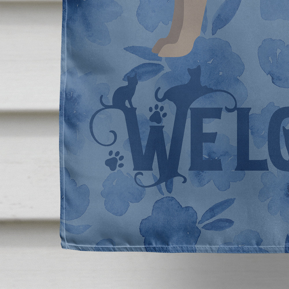 Lykoi #1 Cat Welcome House Flag 28x40 Porch Sleeve Pole Decorative Outside Yard Banner Artwork Wall Hanging, Polyester