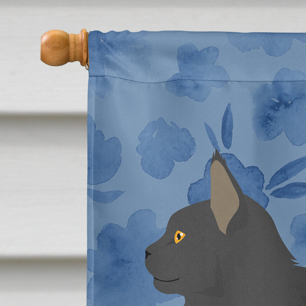 Maine Coon #2 Cat Welcome House Flag 28x40 Porch Sleeve Pole Decorative Outside Yard Banner Artwork Wall Hanging, Polyester