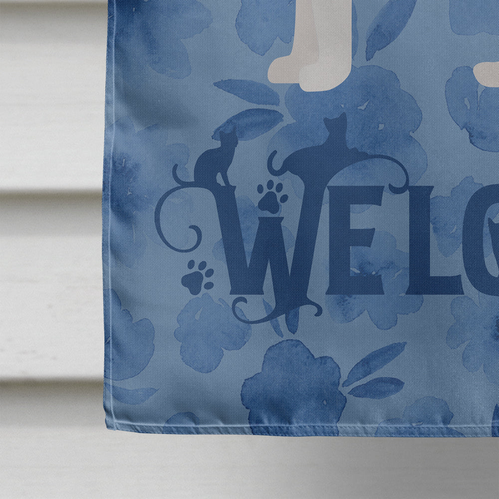 Malayan #1 Cat Welcome House Flag 28x40 Porch Sleeve Pole Decorative Outside Yard Banner Artwork Wall Hanging, Polyester