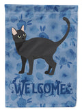 Malayan #2 Cat Welcome House Flag 28x40 Porch Sleeve Pole Decorative Outside Yard Banner Artwork Wall Hanging, Polyester