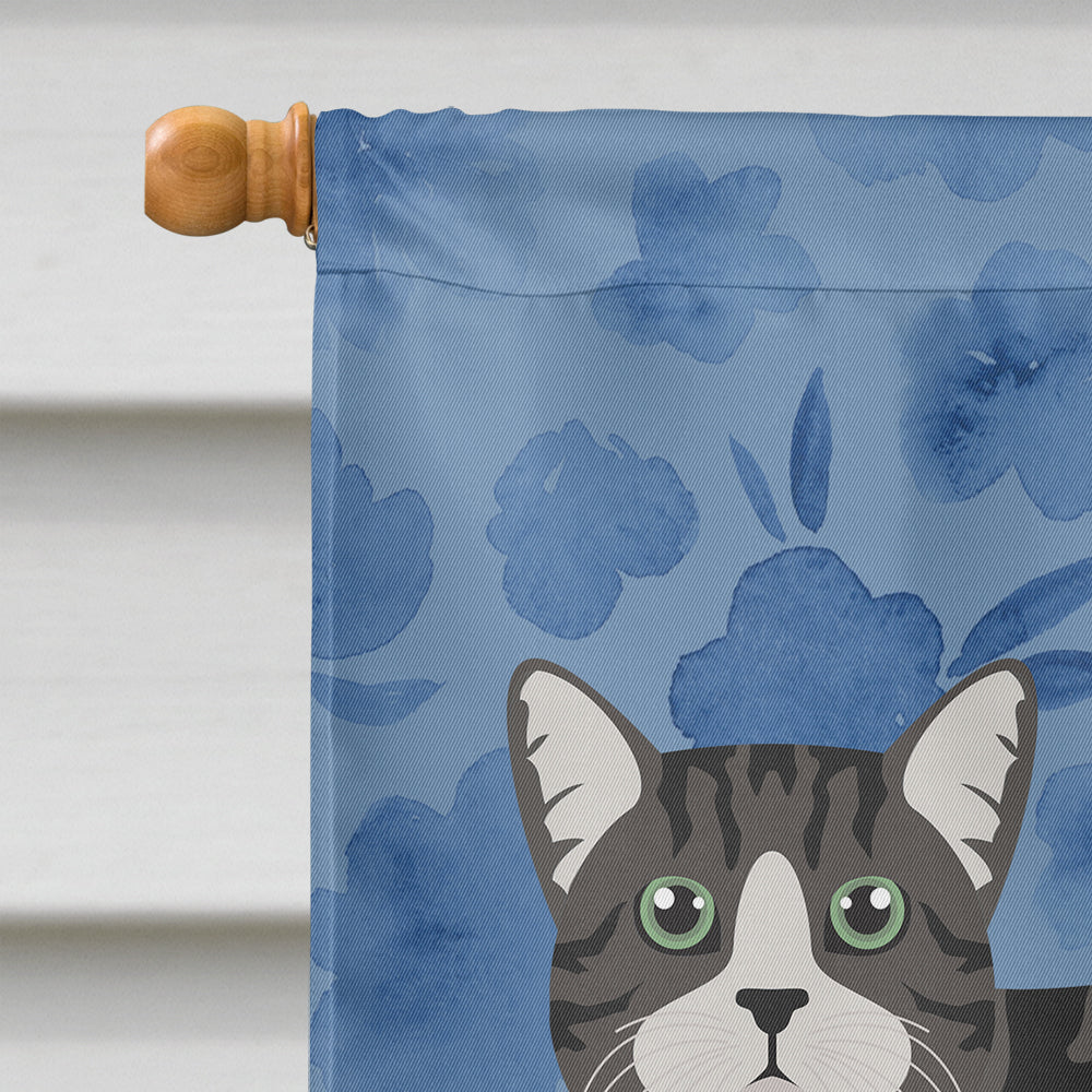 Manx #1 Cat Welcome House Flag 28x40 Porch Sleeve Pole Decorative Outside Yard Banner Artwork Wall Hanging, Polyester