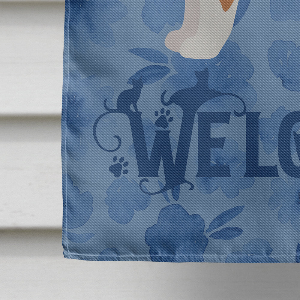 Manx #2 Cat Welcome House Flag 28x40 Porch Sleeve Pole Decorative Outside Yard Banner Artwork Wall Hanging, Polyester