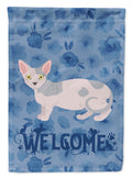 Minskin Cat Welcome House Flag 28x40 Porch Sleeve Pole Decorative Outside Yard Banner Artwork Wall Hanging, Polyester