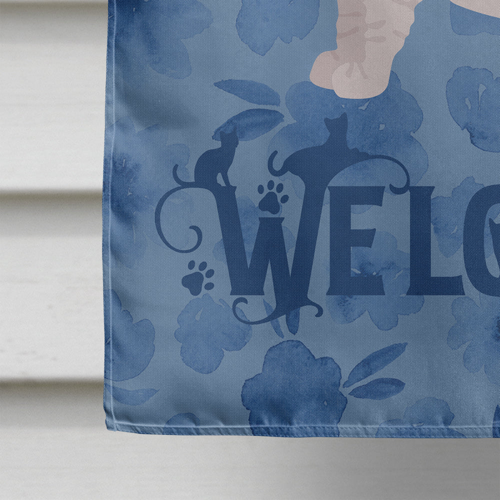 Minskin Cat Welcome House Flag 28x40 Porch Sleeve Pole Decorative Outside Yard Banner Artwork Wall Hanging, Polyester