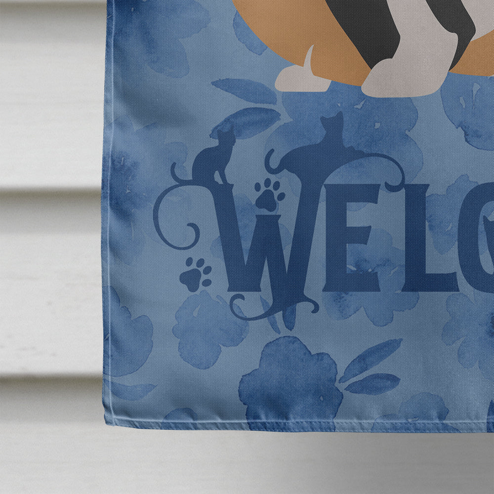 Munchkin #3 Cat Welcome House Flag 28x40 Porch Sleeve Pole Decorative Outside Yard Banner Artwork Wall Hanging, Polyester