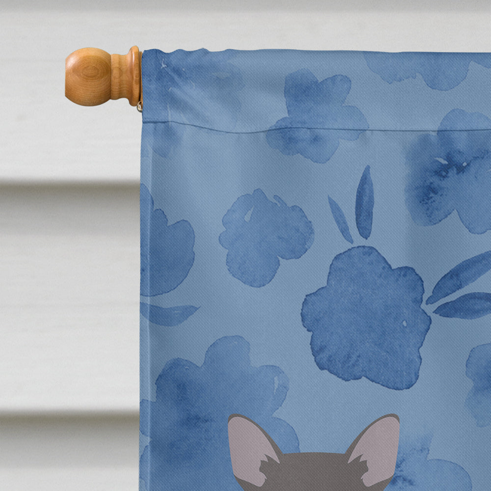 Nebelung #1 Cat Welcome House Flag 28x40 Porch Sleeve Pole Decorative Outside Yard Banner Artwork Wall Hanging, Polyester