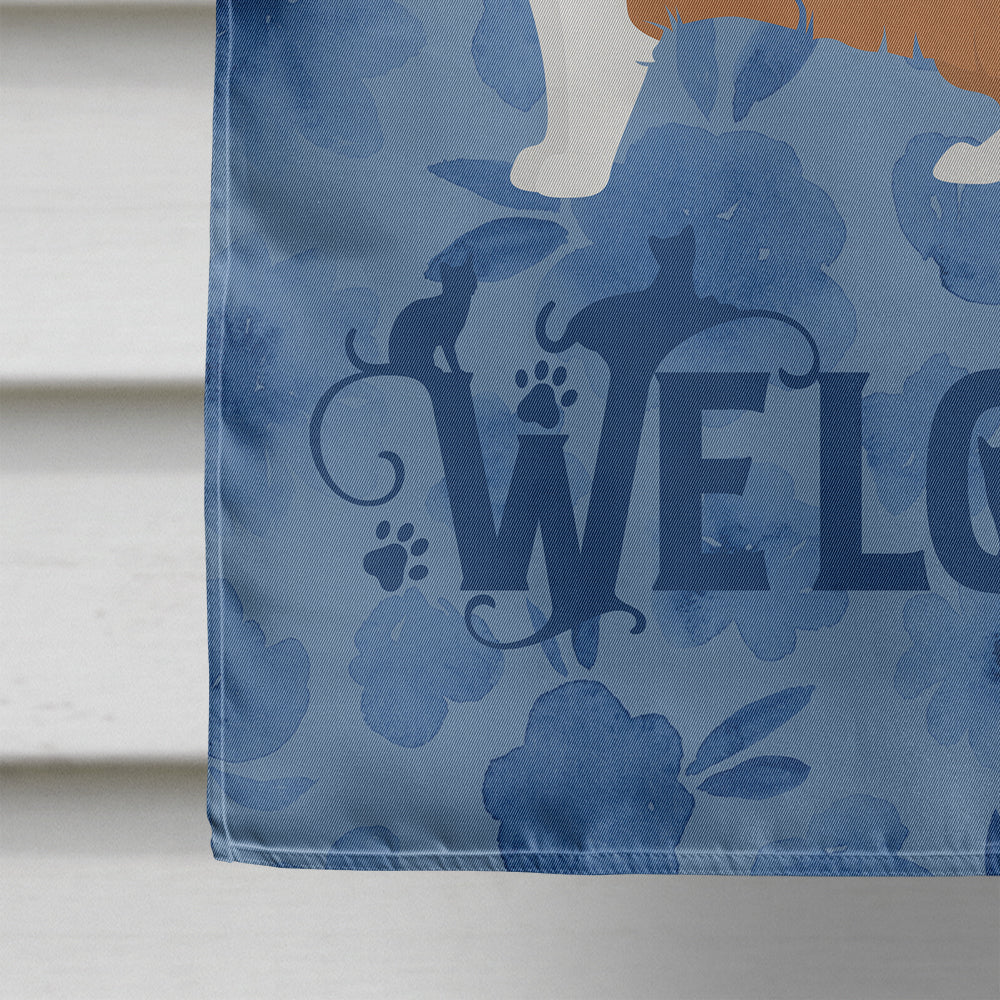 Norwegian Forest #2 Cat Welcome House Flag 28x40 Porch Sleeve Pole Decorative Outside Yard Banner Artwork Wall Hanging, Polyester