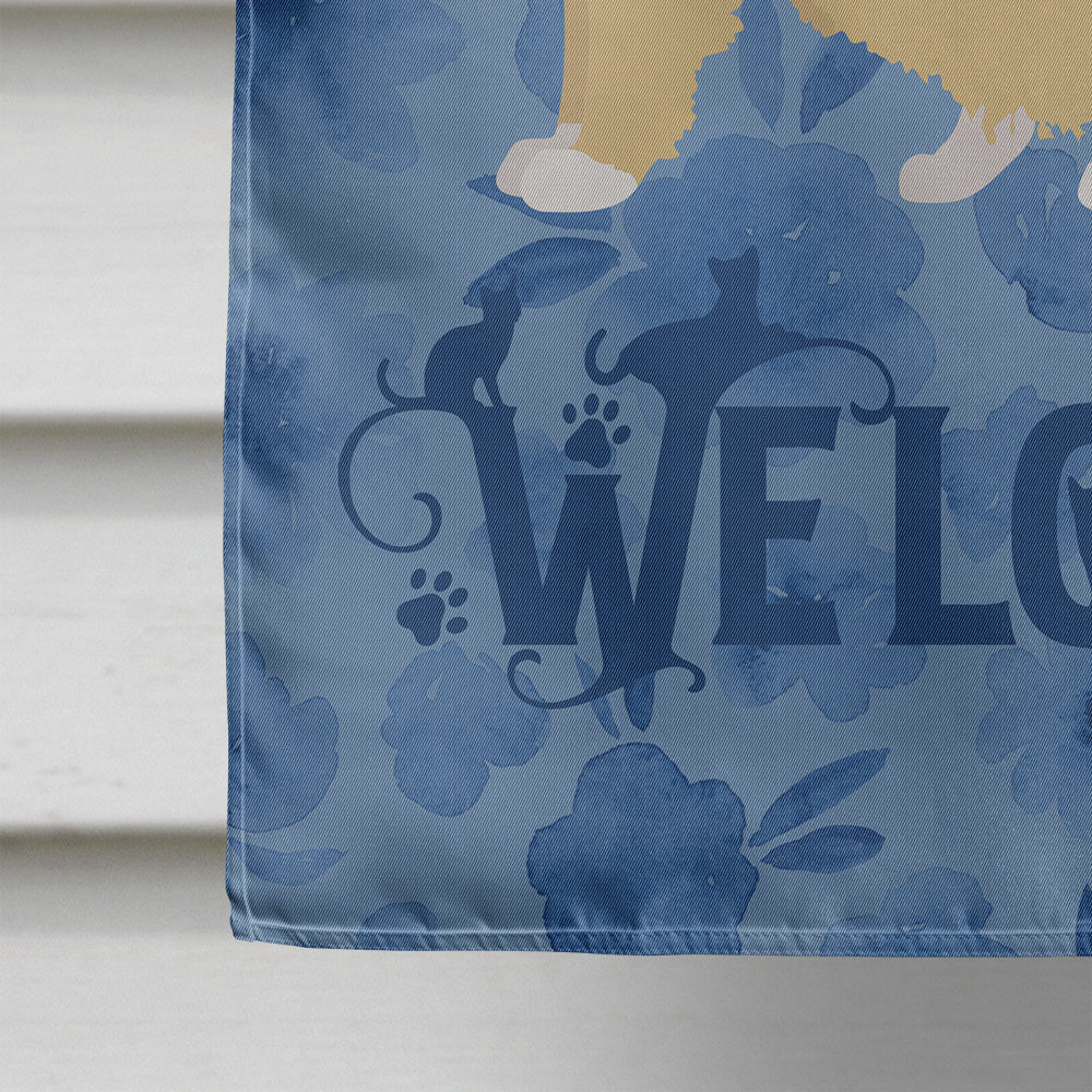 Oregon Rex Cat Welcome House Flag 28x40 Porch Sleeve Pole Decorative Outside Yard Banner Artwork Wall Hanging, Polyester