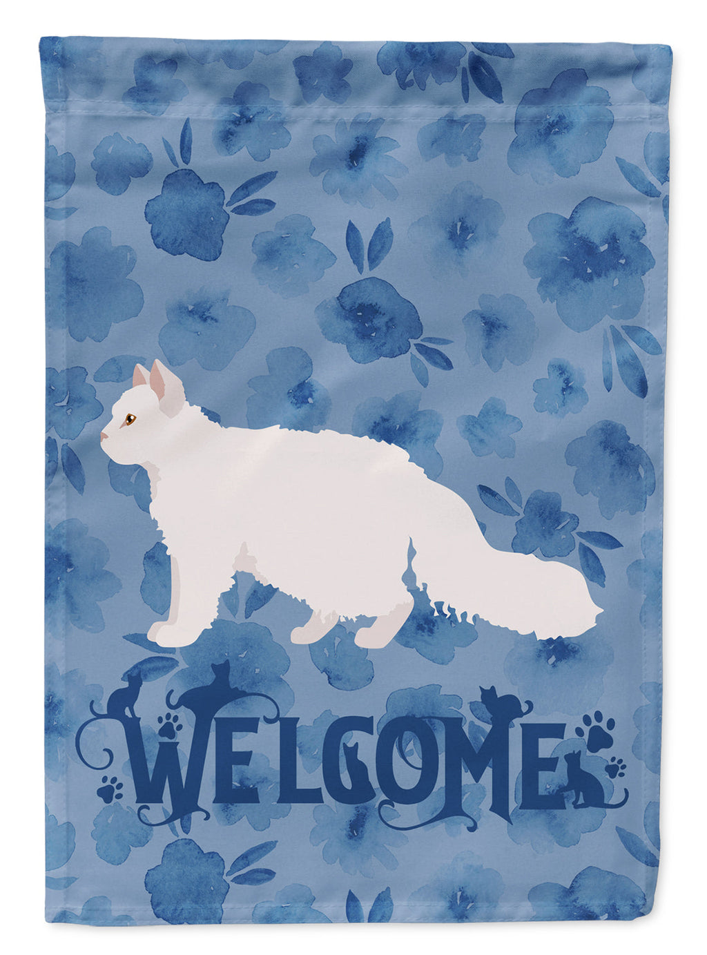 Oregon Rex #2 Cat Welcome House Flag 28x40 Porch Sleeve Pole Decorative Outside Yard Banner Artwork Wall Hanging, Polyester