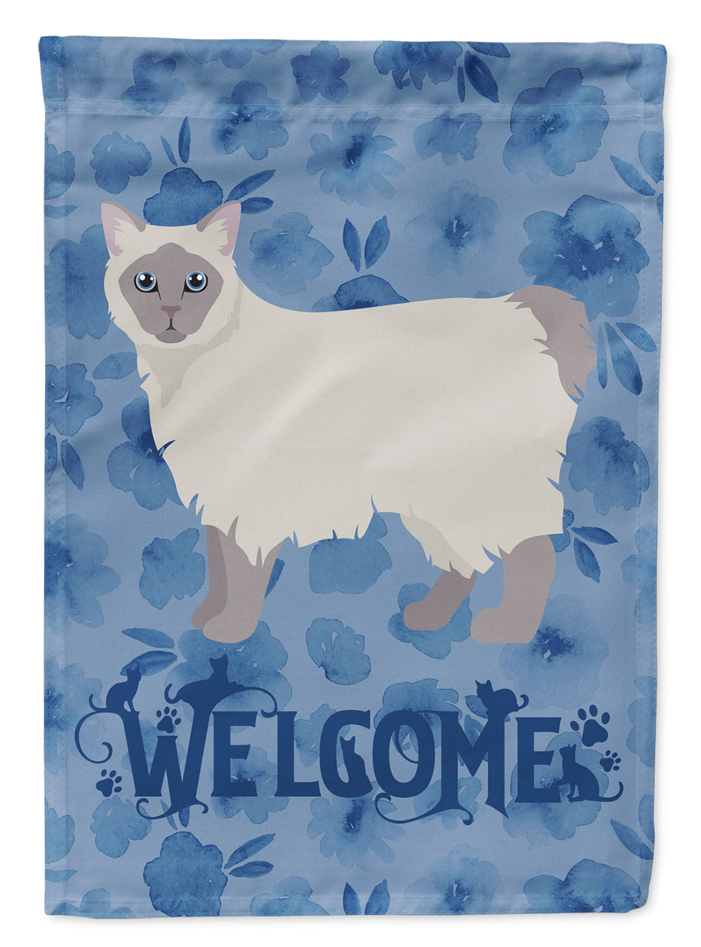 Owyhee Bob #1 Cat Welcome House Flag 28x40 Porch Sleeve Pole Decorative Outside Yard Banner Artwork Wall Hanging, Polyester