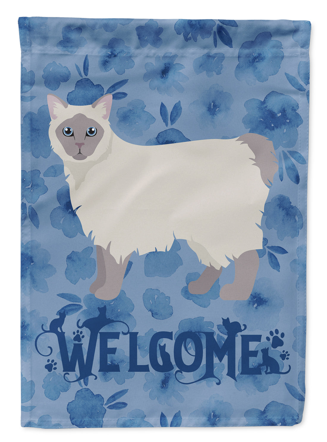 Owyhee Bob #1 Cat Welcome House Flag 28x40 Porch Sleeve Pole Decorative Outside Yard Banner Artwork Wall Hanging, Polyester