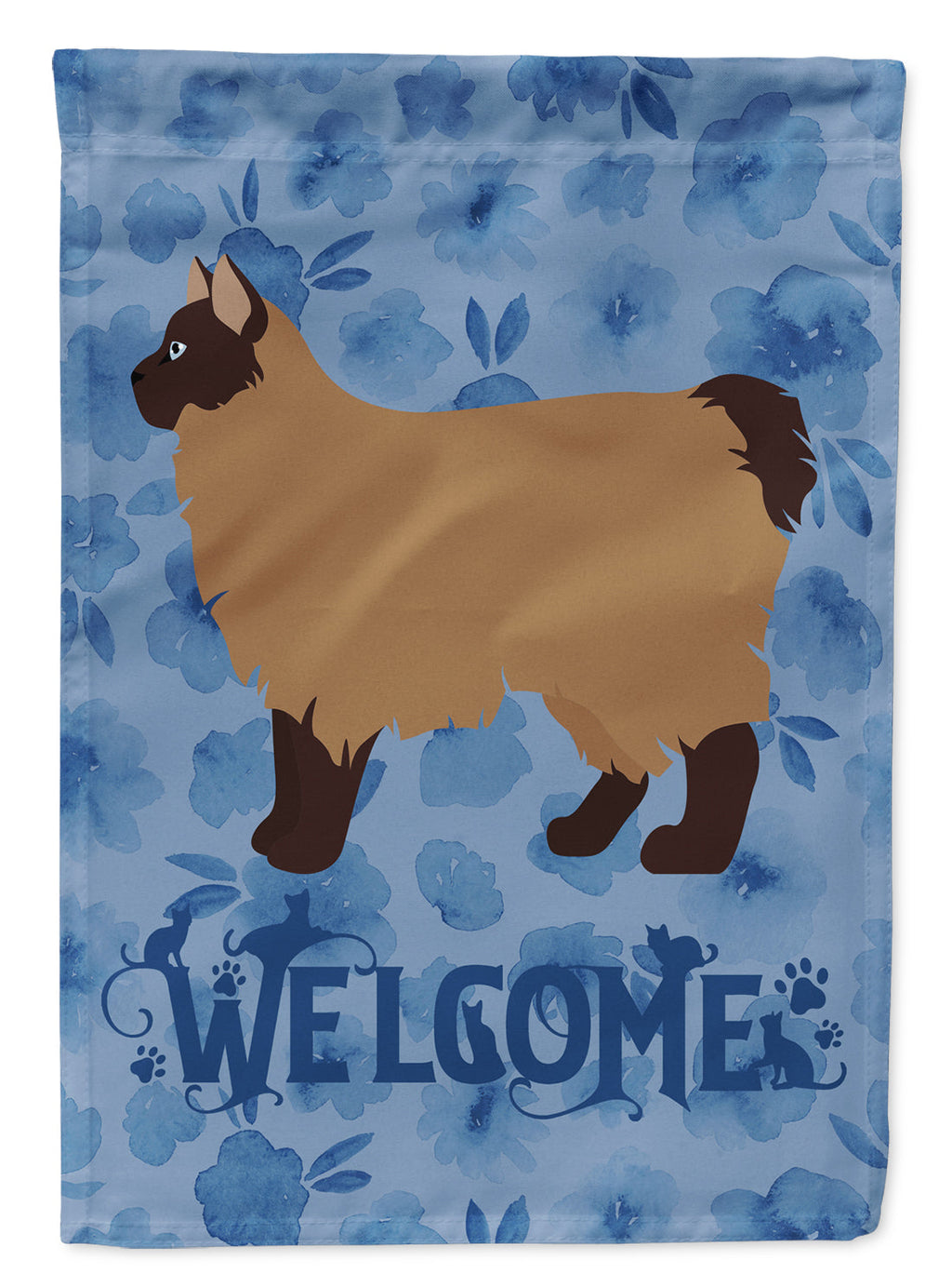Owyhee Bob #2 Cat Welcome House Flag 28x40 Porch Sleeve Pole Decorative Outside Yard Banner Artwork Wall Hanging, Polyester